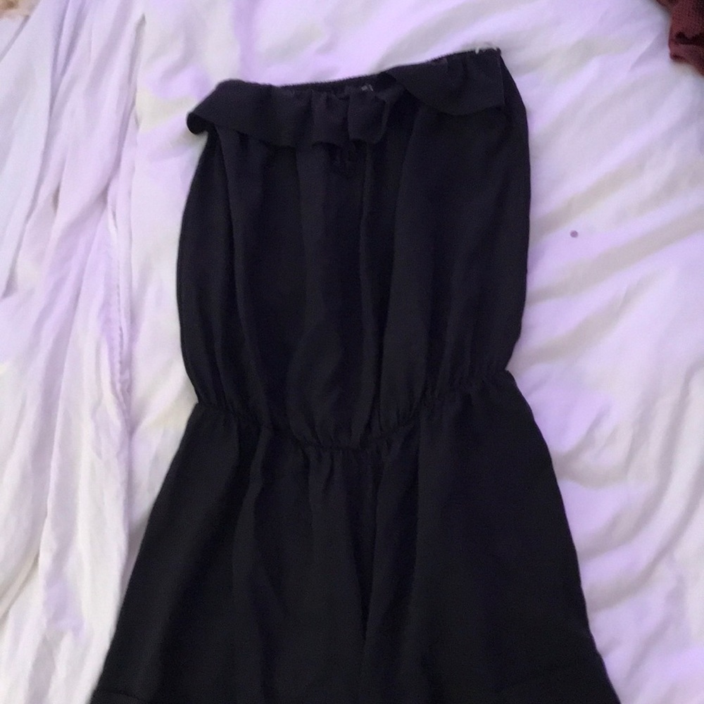 Karina Grimaldi silk black shorts romper